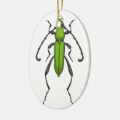 Groene kever keramisch ornament (Links)