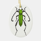 Groene kever keramisch ornament (Achterkant)