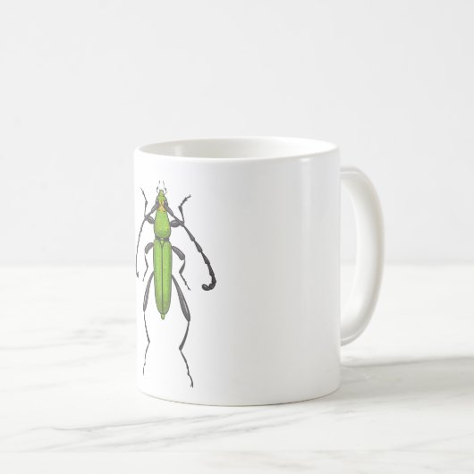 Groene kever koffiemok (Voorkant rechts)