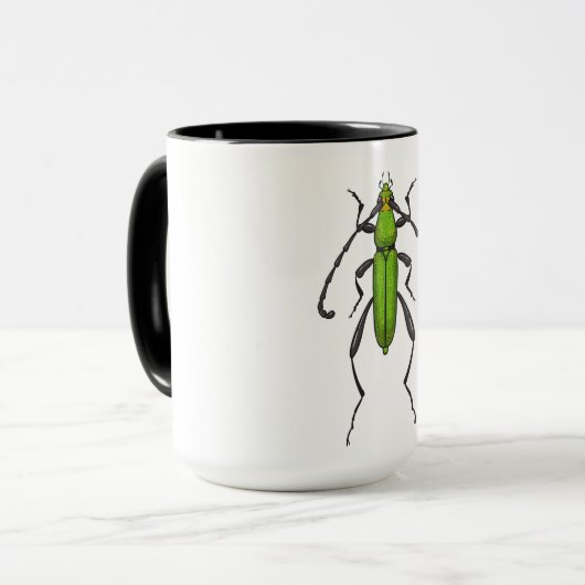 Groene kever mok (Voorkant links)