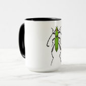 Groene kever mok (Voorkant links)