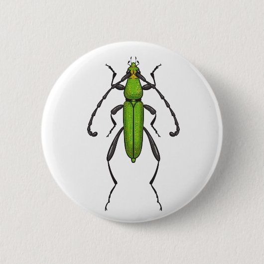 Groene kever ronde button 5,7 cm (Voorkant)