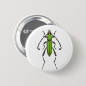 Groene kever ronde button 5,7 cm (Voorkant /achterkant)