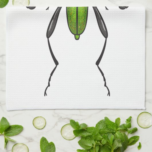 Groene kever theedoek (Gevouwen)