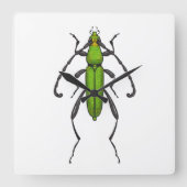 Groene kever vierkante klok (Voorkant)