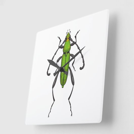 Groene kever vierkante klok (Hoek)