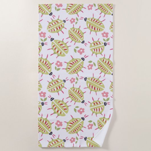 Groene Kevers Patroon Insectenliefhebber Goblincor Strandlaken (Voorkant)