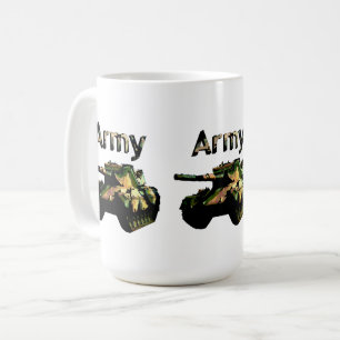 Groene Khaki Army Tank, Coffee Mok