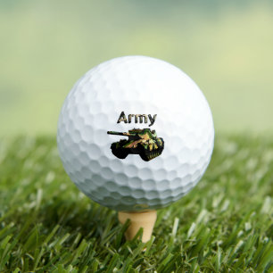 Groene Khaki Army Tank, Golf Balls Golfballen