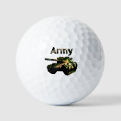 Groene Khaki Army Tank, Golf Balls Golfballen (Voorkant)