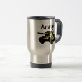 Groene Khaki Army Tank, Travel Mug Reisbeker (Voorkant rechts)
