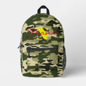 Groene Khaki Camo Patroon Gepersonaliseerde Rugzak (Voorkant)