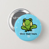 Groene kikker aanpasbare knoopbadge ronde button 5,7 cm (Voorkant /achterkant)