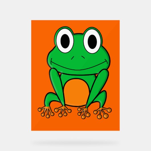 Groene kikker acryl bord (Voorkant)