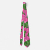 Groene kikker Amphibian Animals Pink Glitter Stropdas (Achterkant)
