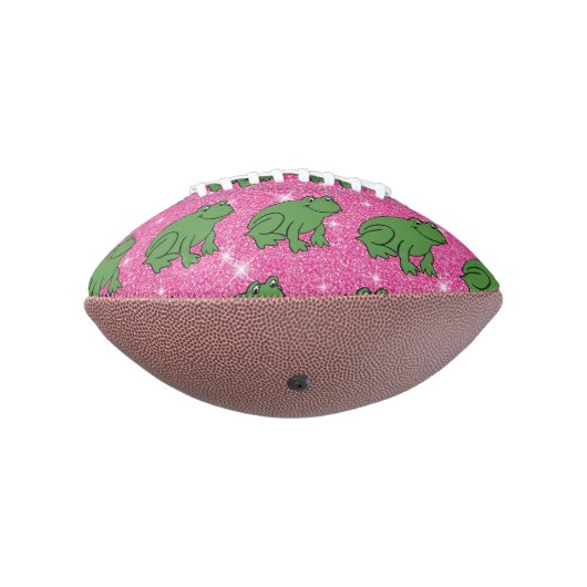 Groene kikker Amphibian Animals Roze Glitter Fanta American Football (Gedraaid 270)
