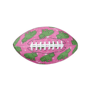 Groene kikker Amphibian Animals Roze Glitter Fanta American Football