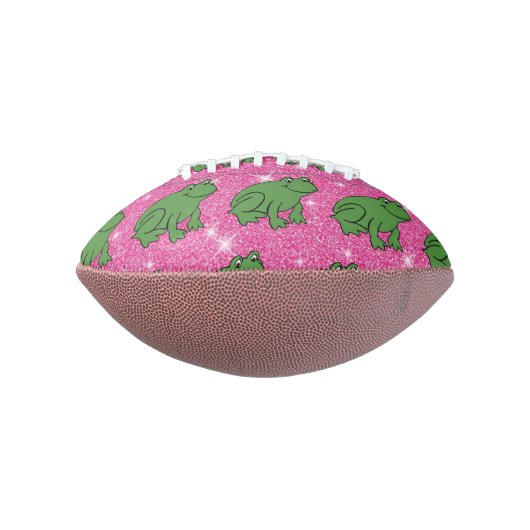 Groene kikker Amphibian Animals Roze Glitter Fanta American Football (Gedraaid 90)