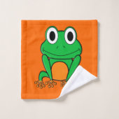 Groene kikker bad handdoek (Wasdoekje)