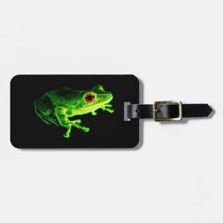 Groene kikker bagagelabel