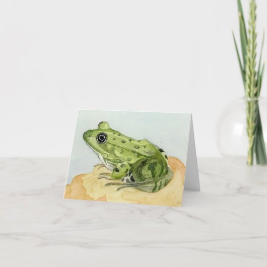 Groene kikker bedankkaart (Voorkant)