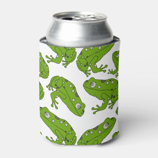 Groene kikker blikjeskoeler (Blikje Voorkant)