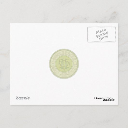 Groene Kikker Briefkaart (Achterkant)