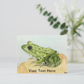 Groene kikker briefkaart (Staand voorkant)