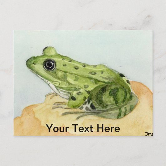 Groene kikker briefkaart (Voorkant)
