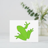 Groene kikker briefkaart (Staand voorkant)