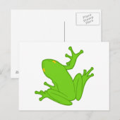 Groene kikker briefkaart (Voorkant / Achterkant)