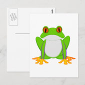 Groene kikker briefkaart (Voorkant / Achterkant)