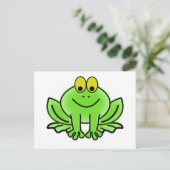 Groene kikker briefkaart (Staand voorkant)