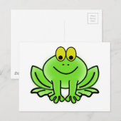 Groene kikker briefkaart (Voorkant / Achterkant)