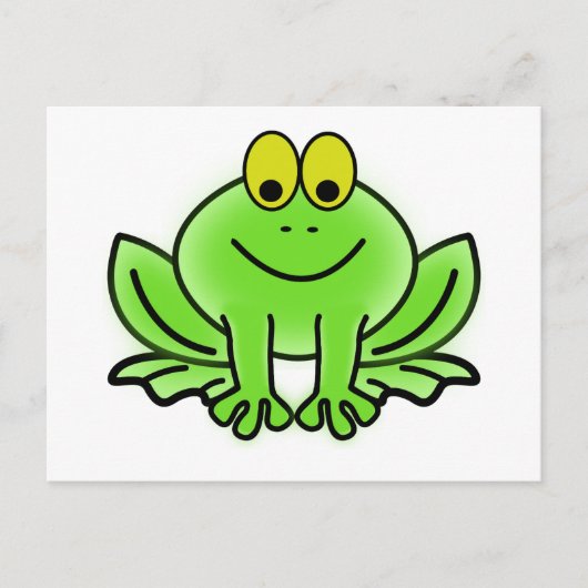Groene kikker briefkaart (Voorkant)