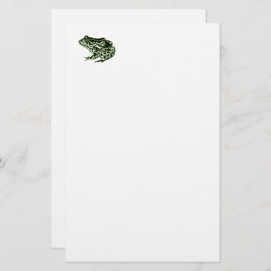 Groene kikker briefpapier (Voorkant / Achterkant)