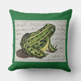 Groene kikker buitenkussen