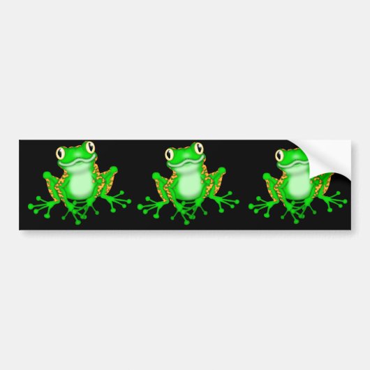Groene kikker bumpersticker (Voorkant)