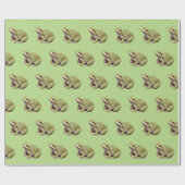 Groene kikker cadeaupapier (Vlak)