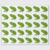 Groene kikker cadeaupapier (Vlak)