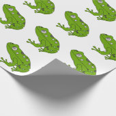 Groene kikker cadeaupapier (Hoek)