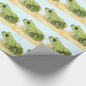 Groene kikker cadeaupapier (Hoek)