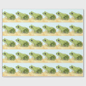 Groene kikker cadeaupapier (Vlak)