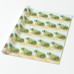Groene kikker cadeaupapier