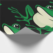 Groene kikker cadeaupapier (Hoek)