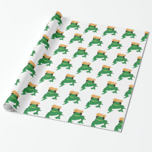 Groene kikker cadeaupapier
