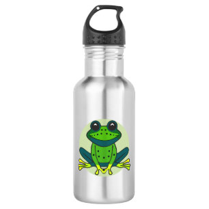 Groene kikker Cartoon-74742 Waterfles