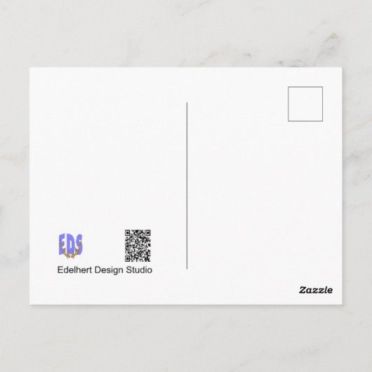 Groene kikker cartoon klant. Gefeliciteerd met je  Briefkaart (Achterkant)