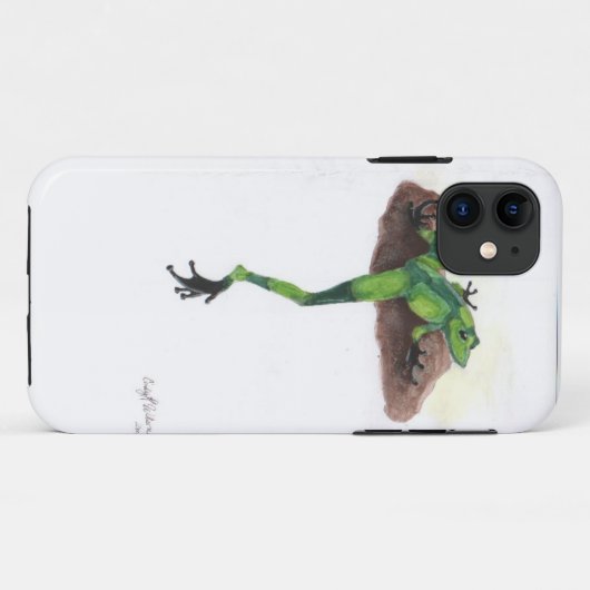 Groene kikker Case-Mate iPhone case (Achterkant (horizontaal))