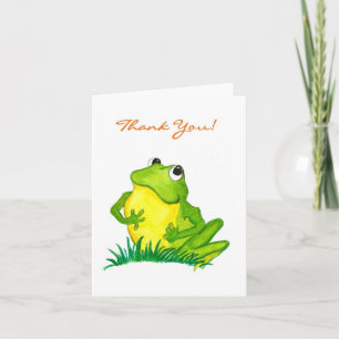 Groene kikker 'Dank je wel!' briefkaart